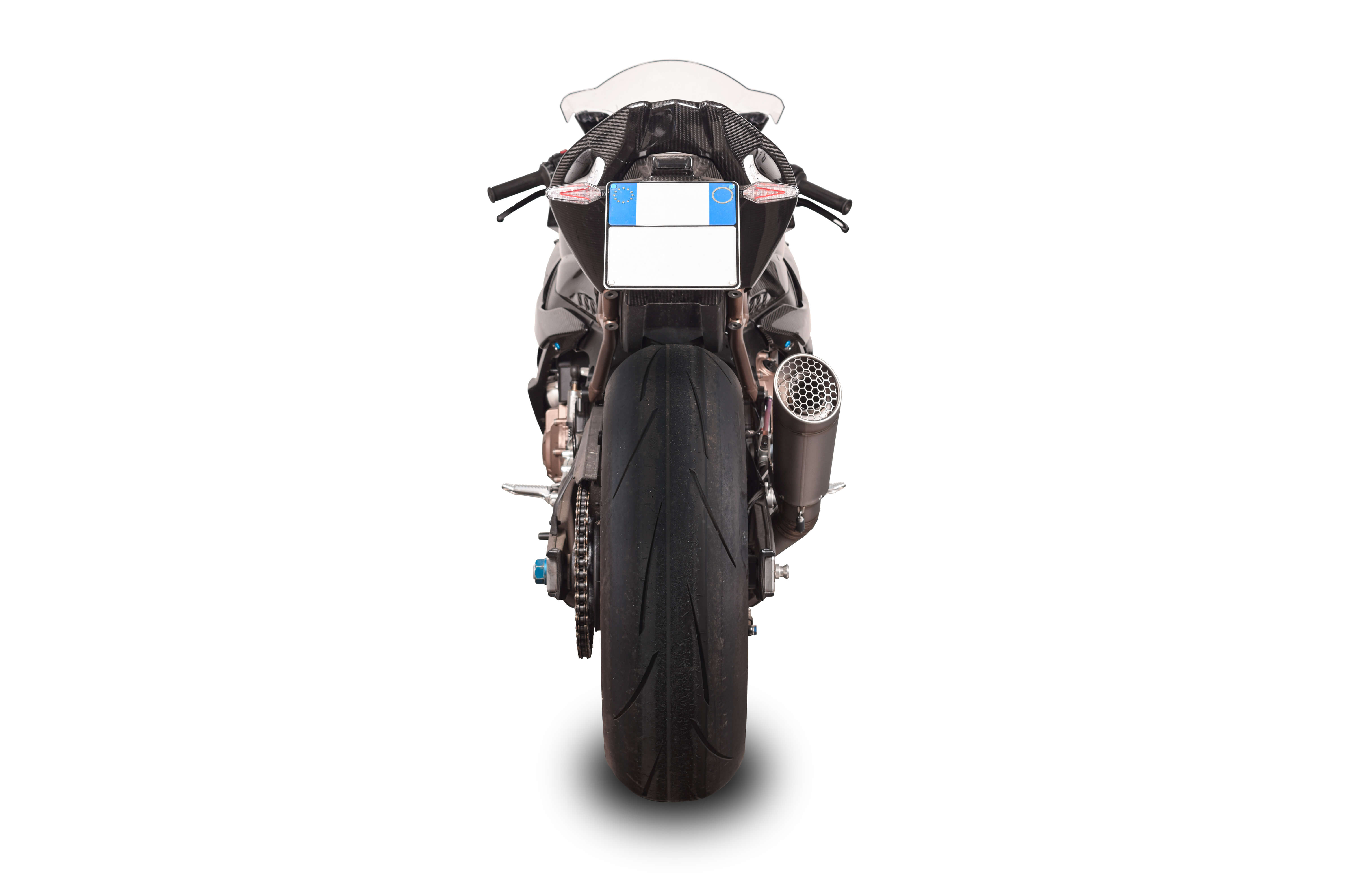 Racing exhaust system for BMW S 1000 RR with GRID-O silencer