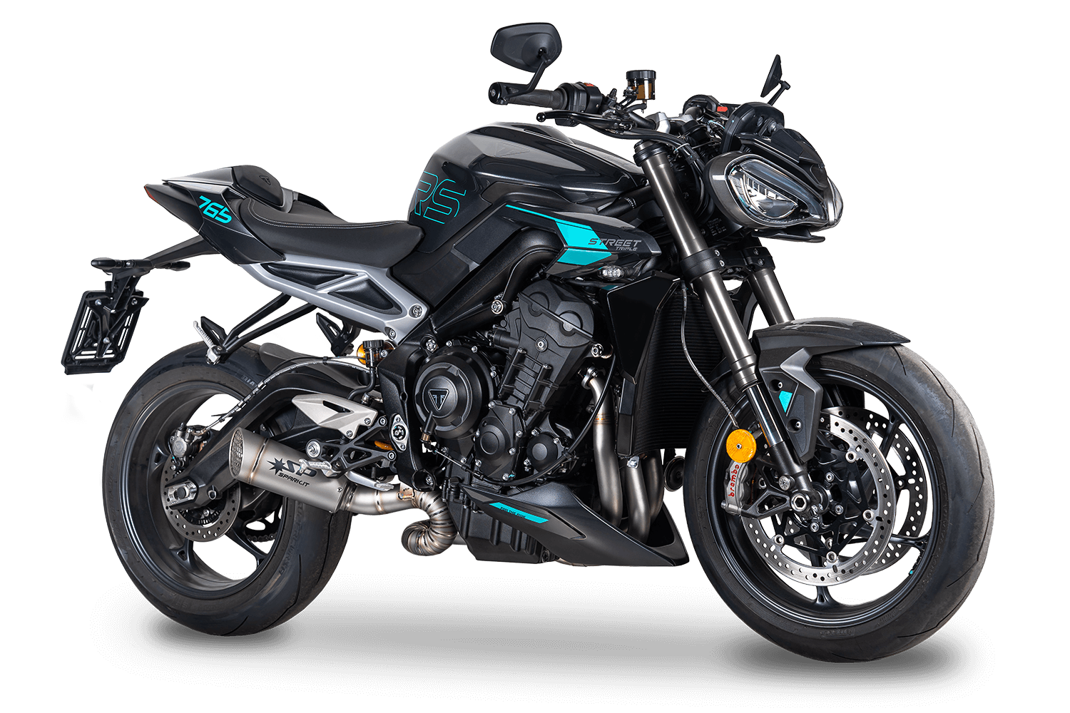 Exhaust system GTR0501T+GTR8502+SKIT112 for Triumph STREET TRIPLE