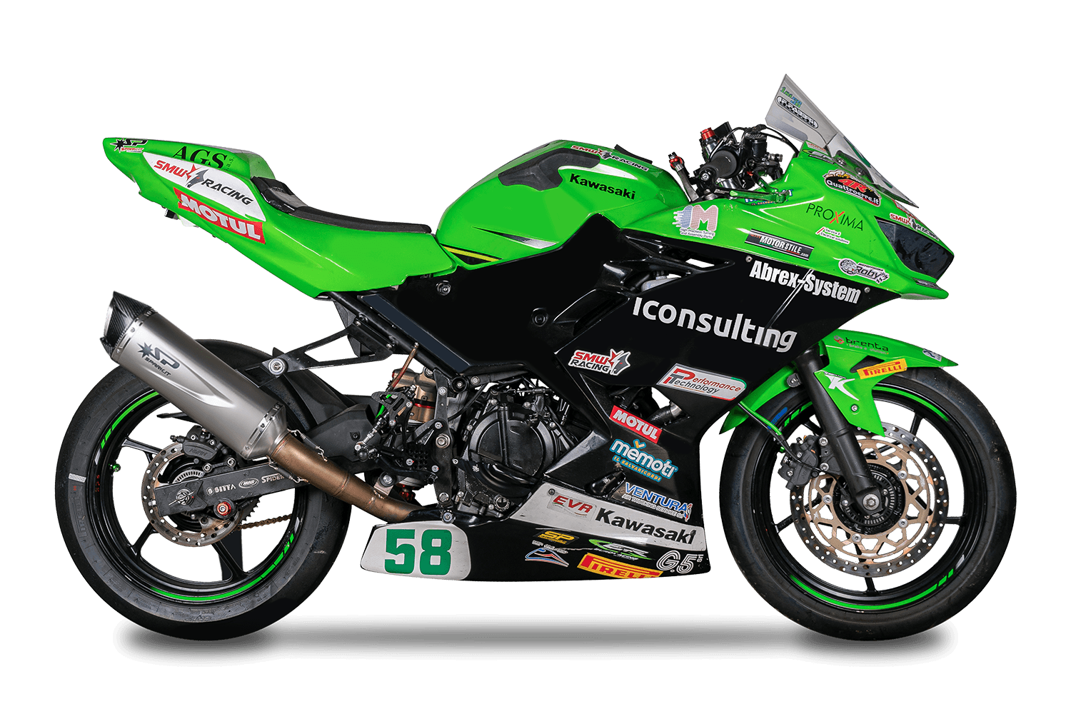 Racing full exhaust sytem WSSP2022 for Ninja 400