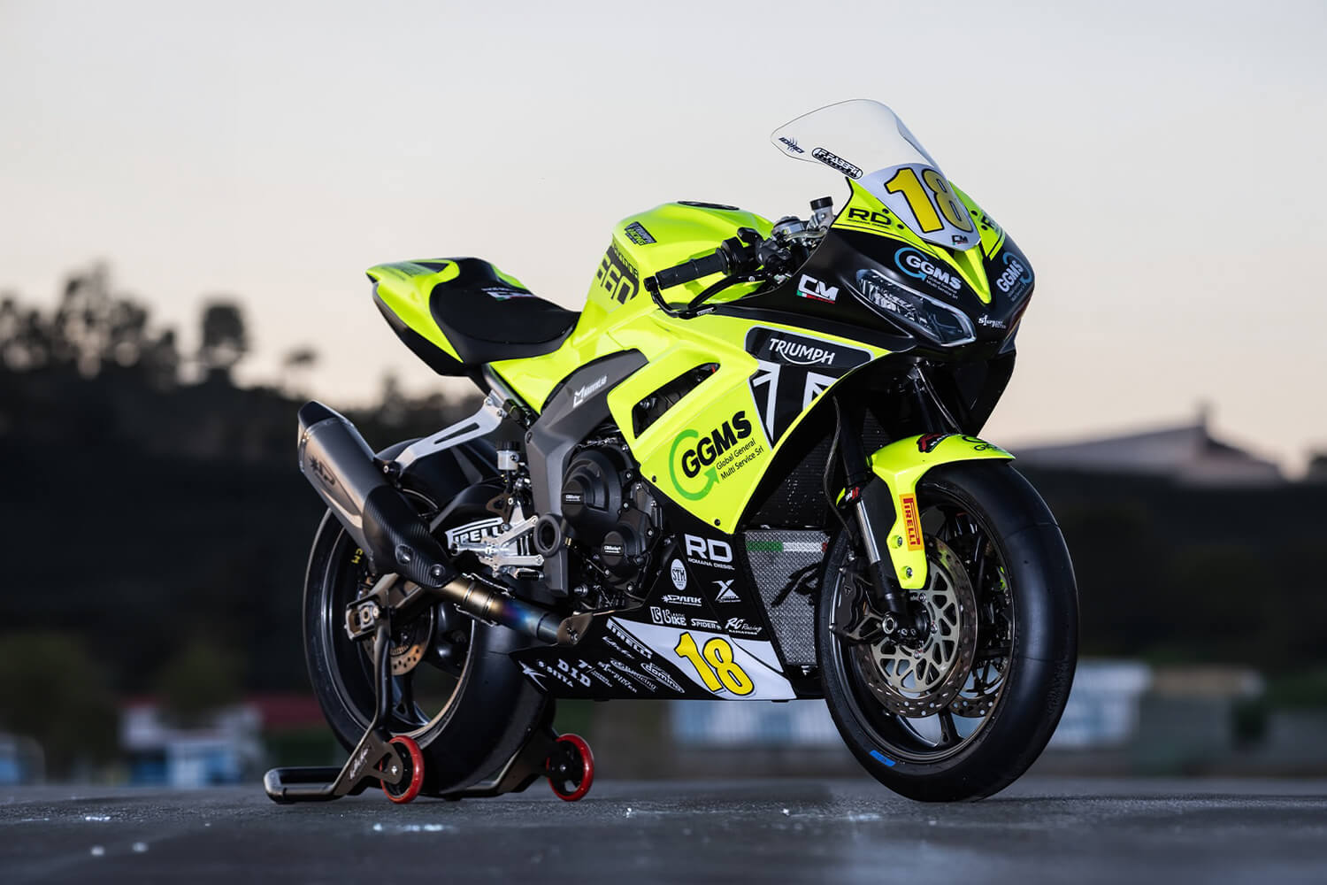 DAYTONA's STREET RACER14ｘ7.0 +35 4H100 Exhaust system GTR8832T for Triumph DAYTONA 660 (24-26) bike